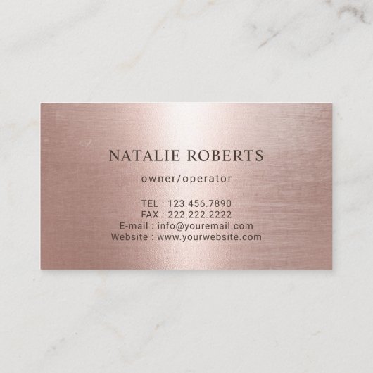 クリーニングサービスモダンバラ金ゴールドメイド 名刺 (裏面)