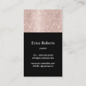 クリーニングサービスラグジュアリーブラックフローラスプレークリーナー 名刺 (裏面)