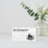 クリーニングサービスロゴ | クリーニング要素のパターン 名刺 (スタンド正面)