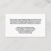 クリーニングサービスロゴ | クリーニング要素のパターン 名刺 (裏面)