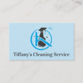 クリーニングサービスロゴ | スプレー及びスキージ 名刺 (正面)