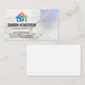 クリーニングサービスロゴ | モッピングフロア 名刺 (正面/裏面)