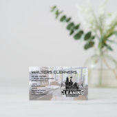 クリーニングサービスロゴ |リビングルーム 名刺 (スタンド正面)