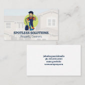 クリーニングサービスロゴ | 住宅用 名刺 (正面/裏面)