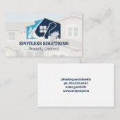 クリーニングサービスロゴ |住宅 名刺 (正面/裏面)