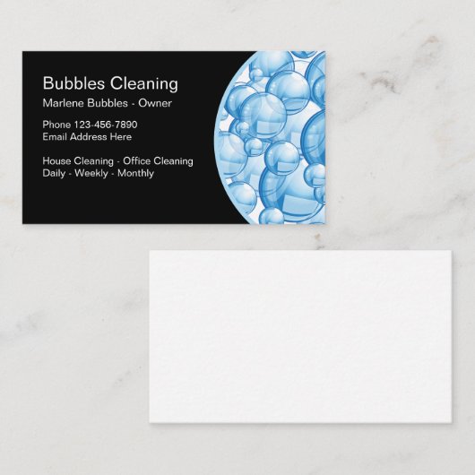 クリーニングサービス住宅のコマーシャル 名刺 (正面/裏面)