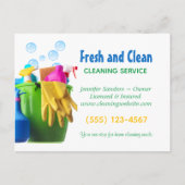 クリーニングサービス供給バケットのハウスキーピング ポストカード (正面)