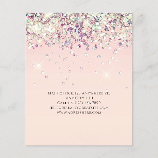 クリーニングサービス保ハウスのエレガントグリッター チラシ (裏面)