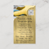 クリーニングサービス保ハウスのQRCodeフォト金ゴールド 名刺 (正面)