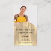 クリーニングサービス保ハウスのQRCodeフォト金ゴールド 名刺 (裏面)