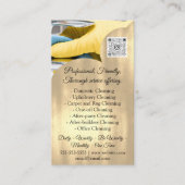 クリーニングサービス保ハウスのQRCodeフォト金ゴールド 名刺 (正面)