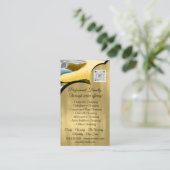 クリーニングサービス保ハウスのQRCodeフォト金ゴールド 名刺 (スタンド正面)