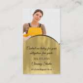 クリーニングサービス保ハウスのQRCodeフォト金ゴールド 名刺 (裏面)