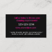 クリーニングサービス名刺ピンクブラック 名刺 (裏面)