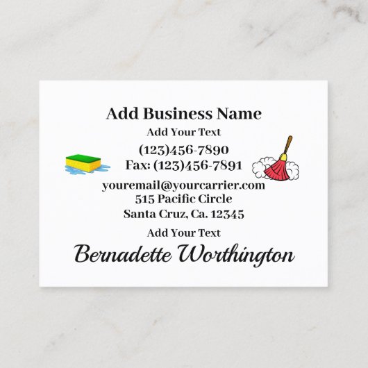 クリーニングサービス名刺 名刺 (裏面)