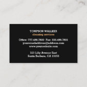 クリーニングサービス名刺 名刺 (裏面)