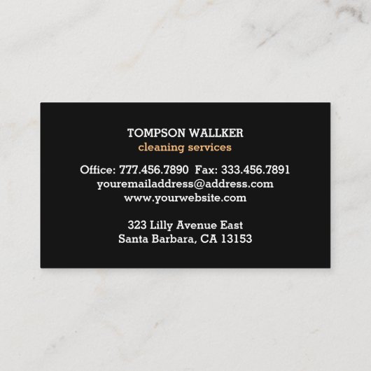 クリーニングサービス名刺 名刺 (裏面)