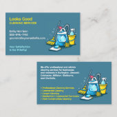 クリーニングサービス名刺 名刺 (正面/裏面)