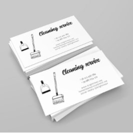 クリーニングサービス名刺 名刺