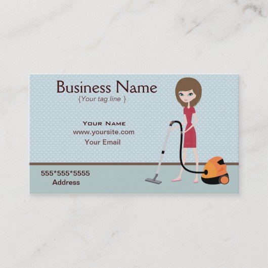 クリーニングサービス名刺 名刺 (正面)