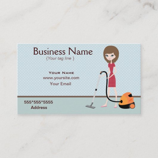 クリーニングサービス名刺 名刺 (正面)