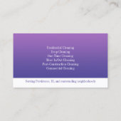 クリーニングサービス名刺 名刺 (裏面)