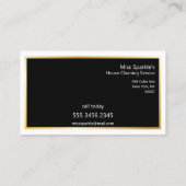 クリーニングサービス新技術驚くべき幾何学的キューブ 名刺 (裏面)