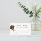 クリーニングサービス清掃マーケティングアポイントメント 名刺 (スタンド正面)