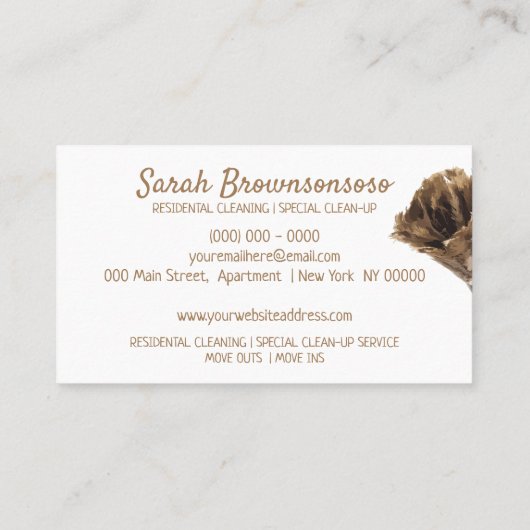 クリーニングサービス清掃マーケティングアポイントメント 名刺 (裏面)