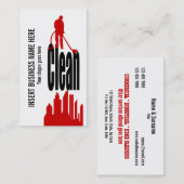 クリーニングサービス産業コマーシャルは個人化なります 名刺 (正面/裏面)