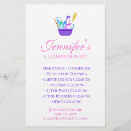 クリーニングサービス用品ビジネスフライヤー チラシ