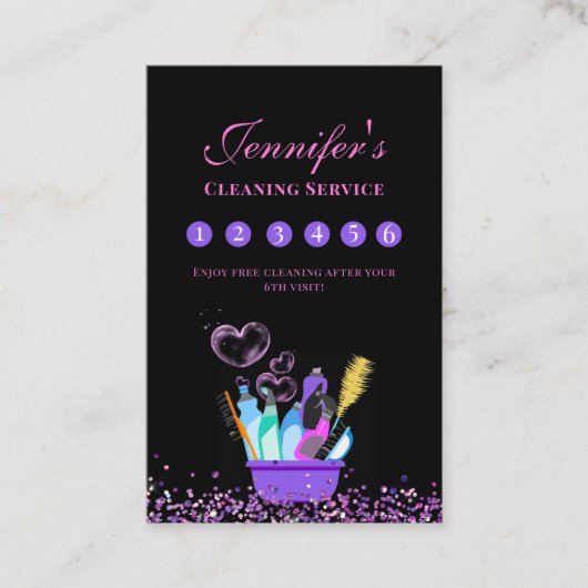 クリーニングサービス用品事業ロイヤリティカード 名刺 (正面)