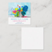 クリーニングサービス用品 スクエア名刺 (正面/裏面)