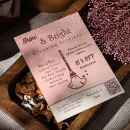 クリーニングサービス赤面バラ金ゴールドの接続スキャン チラシ