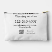 クリーニングサービス追加の番号のWebサイトの電子メールアドレス アクセサリーポーチ (裏面)