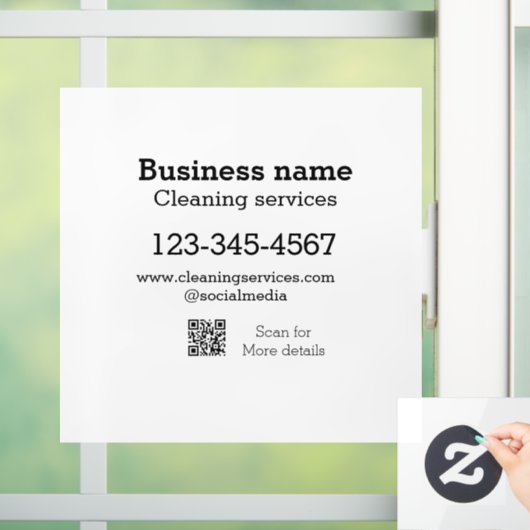 クリーニングサービス追加の番号のWebサイトの電子メールアドレス ウィンドウサイン (ホーム)