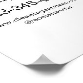 クリーニングサービス追加の番号のWebサイトの電子メールアドレス ポスター (角)