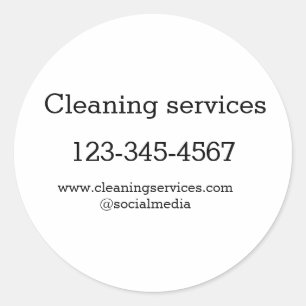 クリーニングサービス追加の番号のWebサイトの電子メールアドレス ラウンドシール