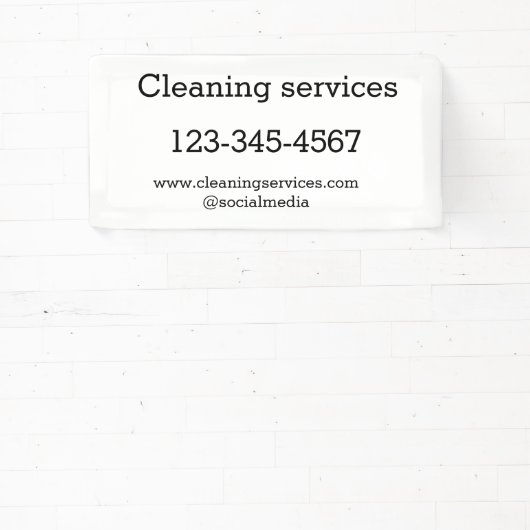 クリーニングサービス追加の番号のWebサイトの電子メールアドレス 横断幕 (インサイチュ)