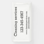 クリーニングサービス追加の番号のWebサイトの電子メールアドレス 横断幕 (縦)
