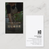 クリーニングサービス金ゴールドアイコンのクリーナー 名刺 (正面/裏面)