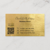 クリーニングサービス金ゴールドQRコード 名刺 (裏面)