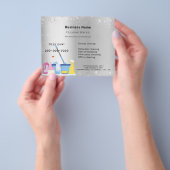 クリーニングサービス銀グリッターダストQRコード チラシ (手)