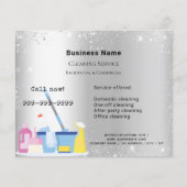 クリーニングサービス銀グリッターダストQRコード チラシ (正面)