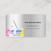 クリーニングサービス銀QRコード写真 名刺 (正面)