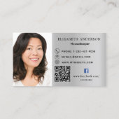 クリーニングサービス銀QRコード写真 名刺 (裏面)