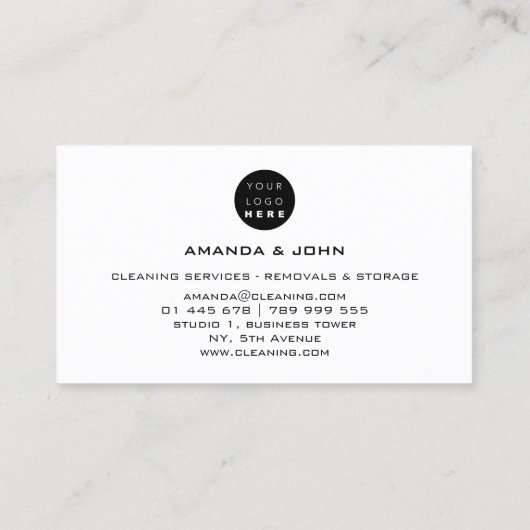 クリーニングサービス除去記憶ホログラフィックロゴ 名刺 (裏面)