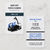 クリーニングサービス頑丈な車 名刺 (正面/裏面)