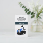 クリーニングサービス頑丈な車 名刺 (スタンド正面)