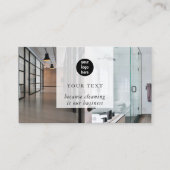 クリーニングサービス2フォトソーシャルメディアQRコードロゴ 名刺 (正面)